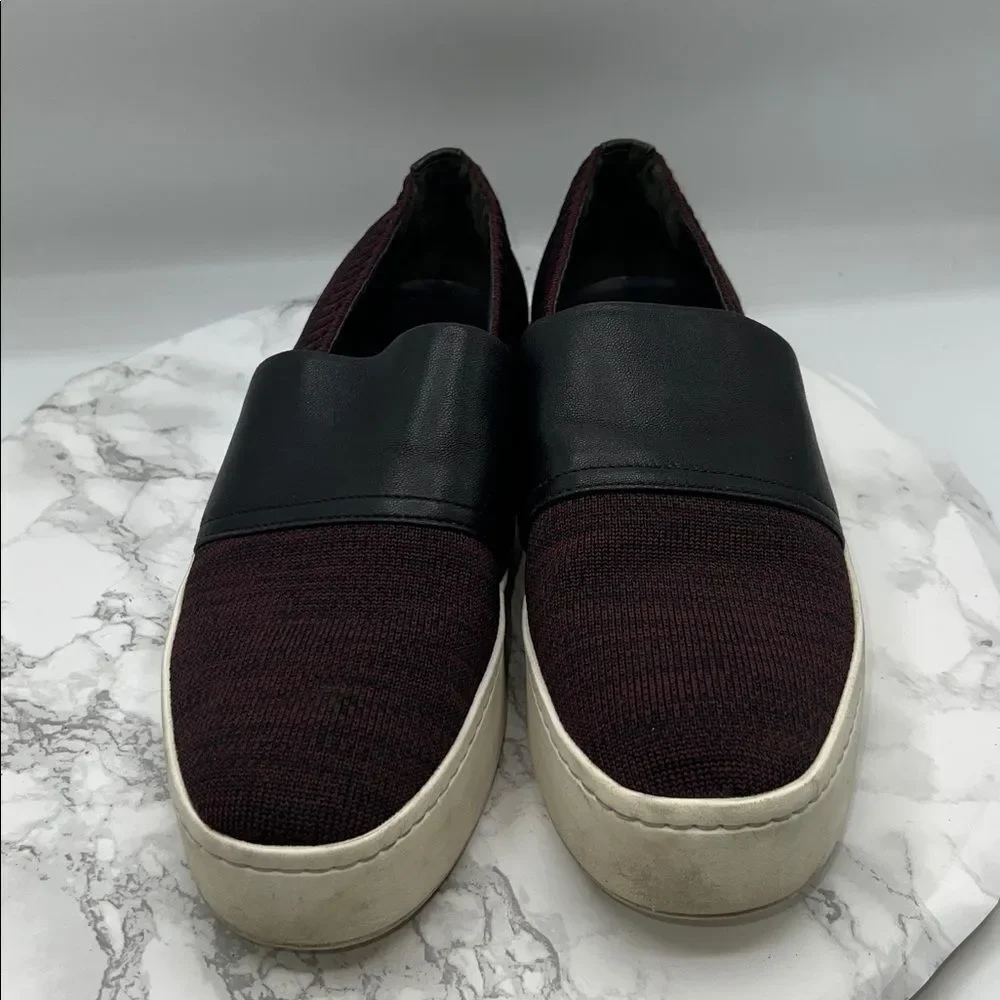 VINCE Bordeaux Ward Slip On Platform Shoes-7